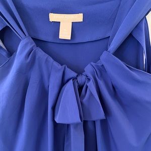 Banana Republic Blue Blouse W Bow XL